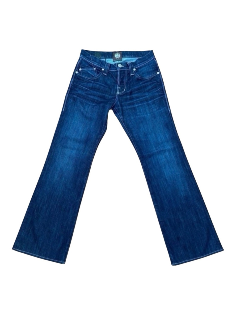 ROCK & Republic dark blue Henlee jeans with a button fly skull head rock biker